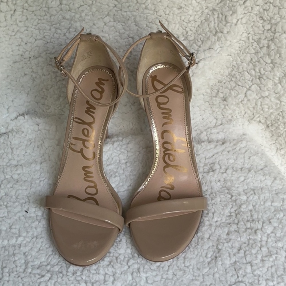 Sam Edelman Tan Heels Minimalist Design Size 6.5